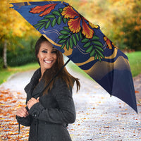 Custom Women’s Cricket Barbados Floral Series Umbrella Royal Blue Pride of Barbados