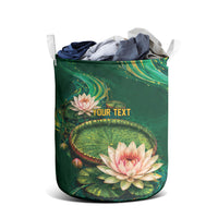 Custom Women’s Cricket Guyana Floral Series Laundry Basket Victoria Amazonica Giant Water Lily