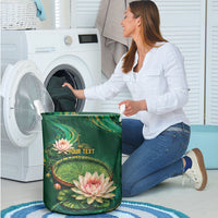 Custom Women’s Cricket Guyana Floral Series Laundry Basket Victoria Amazonica Giant Water Lily