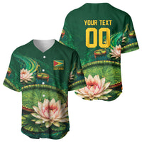 Custom Women’s Cricket Guyana Floral Series Baseball Jersey Victoria Amazonica Giant Water Lily