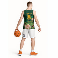 Custom Women’s Cricket Guyana Floral Series Basketball Jersey Victoria Amazonica Giant Water Lily