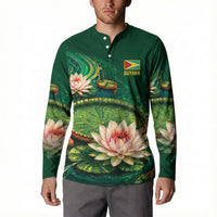 Custom Women’s Cricket Guyana Floral Series Button Sweatshirt Victoria Amazonica Giant Water Lily