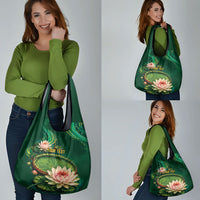 Custom Women’s Cricket Guyana Floral Series Grocery Bag Victoria Amazonica Giant Water Lily