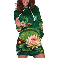 Custom Women’s Cricket Guyana Floral Series Hoodie Dress Victoria Amazonica Giant Water Lily