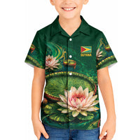 Custom Women’s Cricket Guyana Floral Series Kid Hawaiian Shirt Victoria Amazonica Giant Water Lily