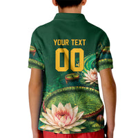 Custom Women’s Cricket Guyana Floral Series Kid Polo Shirt Victoria Amazonica Giant Water Lily