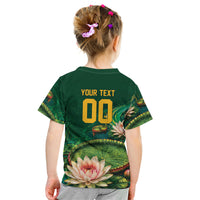 Custom Women’s Cricket Guyana Floral Series Kid T Shirt Victoria Amazonica Giant Water Lily