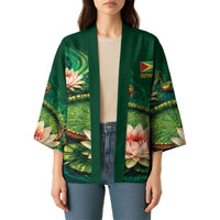 Custom Women’s Cricket Guyana Floral Series Kimono Victoria Amazonica Giant Water Lily