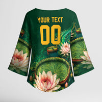 Custom Women’s Cricket Guyana Floral Series Kimono Sleeve Blouse Victoria Amazonica Giant Water Lily
