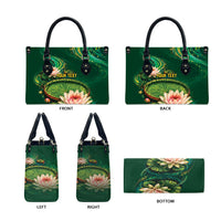 Custom Women’s Cricket Guyana Floral Series Leather Bag Victoria Amazonica Giant Water Lily