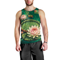 Custom Women’s Cricket Guyana Floral Series Men Tank Top Victoria Amazonica Giant Water Lily