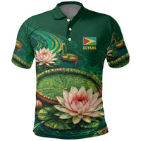 Custom Women’s Cricket Guyana Floral Series Polo Shirt Victoria Amazonica Giant Water Lily