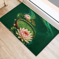 Custom Women’s Cricket Guyana Floral Series Rubber Doormat Victoria Amazonica Giant Water Lily