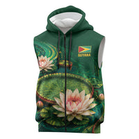 Custom Women’s Cricket Guyana Floral Series Sleeveless Zip Hoodie Victoria Amazonica Giant Water Lily
