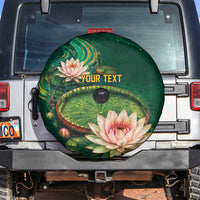 Custom Women’s Cricket Guyana Floral Series Spare Tire Cover Victoria Amazonica Giant Water Lily