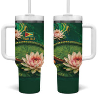 Custom Women’s Cricket Guyana Floral Series Tumbler With Handle Victoria Amazonica Giant Water Lily