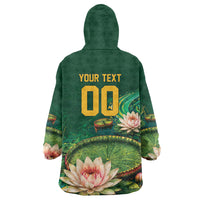 Custom Women’s Cricket Guyana Floral Series Wearable Blanket Hoodie Victoria Amazonica Giant Water Lily