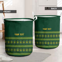 Custom Women’s Cricket Guyana Floral Series Laundry Basket Rainforest Floral Geometry Motif