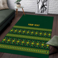 Custom Women’s Cricket Guyana Floral Series Area Rug Rainforest Floral Geometry Motif