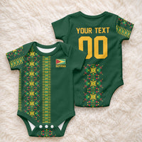 Custom Women’s Cricket Guyana Floral Series Baby Onesie Rainforest Floral Geometry Motif