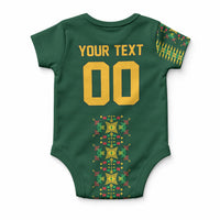 Custom Women’s Cricket Guyana Floral Series Baby Onesie Rainforest Floral Geometry Motif