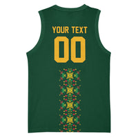 Custom Women’s Cricket Guyana Floral Series Basketball Jersey Rainforest Floral Geometry Motif