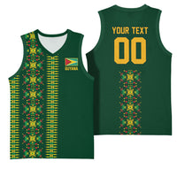 Custom Women’s Cricket Guyana Floral Series Basketball Jersey Rainforest Floral Geometry Motif