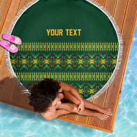 Custom Women’s Cricket Guyana Floral Series Beach Blanket Rainforest Floral Geometry Motif