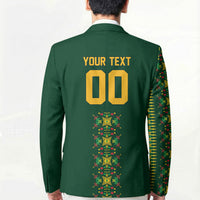 Custom Women’s Cricket Guyana Floral Series Blazer Rainforest Floral Geometry Motif