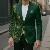 Custom Women’s Cricket Guyana Floral Series Blazer Rainforest Floral Geometry Motif