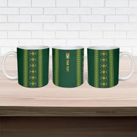 Custom Women’s Cricket Guyana Floral Series Ceramic Mug Rainforest Floral Geometry Motif