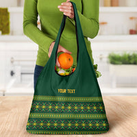 Custom Women’s Cricket Guyana Floral Series Grocery Bag Rainforest Floral Geometry Motif