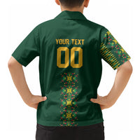 Custom Women’s Cricket Guyana Floral Series Hawaiian Shirt Rainforest Floral Geometry Motif