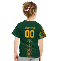 Custom Women’s Cricket Guyana Floral Series Kid T Shirt Rainforest Floral Geometry Motif