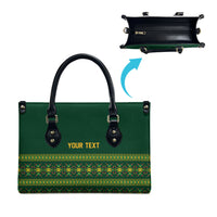Custom Women’s Cricket Guyana Floral Series Leather Bag Rainforest Floral Geometry Motif