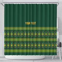 Custom Women’s Cricket Guyana Floral Series Shower Curtain Rainforest Floral Geometry Motif