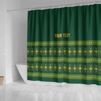 Custom Women’s Cricket Guyana Floral Series Shower Curtain Rainforest Floral Geometry Motif