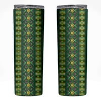 Custom Women’s Cricket Guyana Floral Series Skinny Tumbler Rainforest Floral Geometry Motif