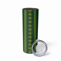 Custom Women’s Cricket Guyana Floral Series Skinny Tumbler Rainforest Floral Geometry Motif