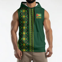 Custom Women’s Cricket Guyana Floral Series Sleeveless Zip Hoodie Rainforest Floral Geometry Motif