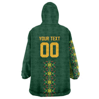 Custom Women’s Cricket Guyana Floral Series Wearable Blanket Hoodie Rainforest Floral Geometry Motif
