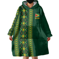 Custom Women’s Cricket Guyana Floral Series Wearable Blanket Hoodie Rainforest Floral Geometry Motif