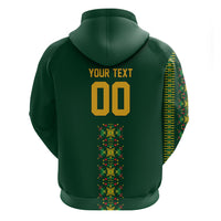 Custom Women’s Cricket Guyana Floral Series Zip Hoodie Rainforest Floral Geometry Motif