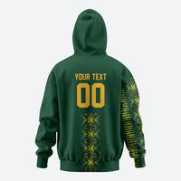 Custom Women’s Cricket Guyana Floral Series Zip Hoodie Rainforest Floral Geometry Motif
