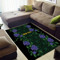 Custom Women’s Cricket Jamaica Floral Series Area Rug Lignum Vitae Hummingbirds Geometric Ethnic