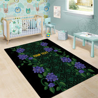 Custom Women’s Cricket Jamaica Floral Series Area Rug Lignum Vitae Hummingbirds Geometric Ethnic