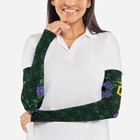 Custom Women’s Cricket Jamaica Floral Series Arm Sleeves Lignum Vitae Hummingbirds Geometric Ethnic