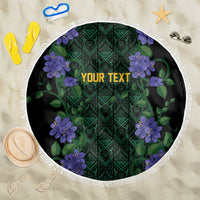 Custom Women’s Cricket Jamaica Floral Series Beach Blanket Lignum Vitae Hummingbirds Geometric Ethnic