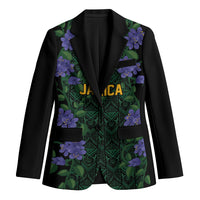Custom Women’s Cricket Jamaica Floral Series Blazer Lignum Vitae Hummingbirds Geometric Ethnic