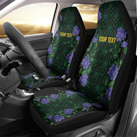 Custom Women’s Cricket Jamaica Floral Series Car Seat Cover Lignum Vitae Hummingbirds Geometric Ethnic